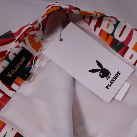 🅽🅴🆆 𝗥𝗔𝗥𝗘 𝐏𝐋𝐀𝐘𝐁𝐎𝐘 colorful Playboy bunny shorts, women’s Medium