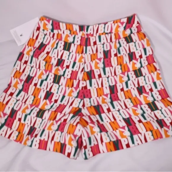 🅽🅴🆆 𝗥𝗔𝗥𝗘 𝐏𝐋𝐀𝐘𝐁𝐎𝐘 colorful Playboy bunny shorts, women’s Medium