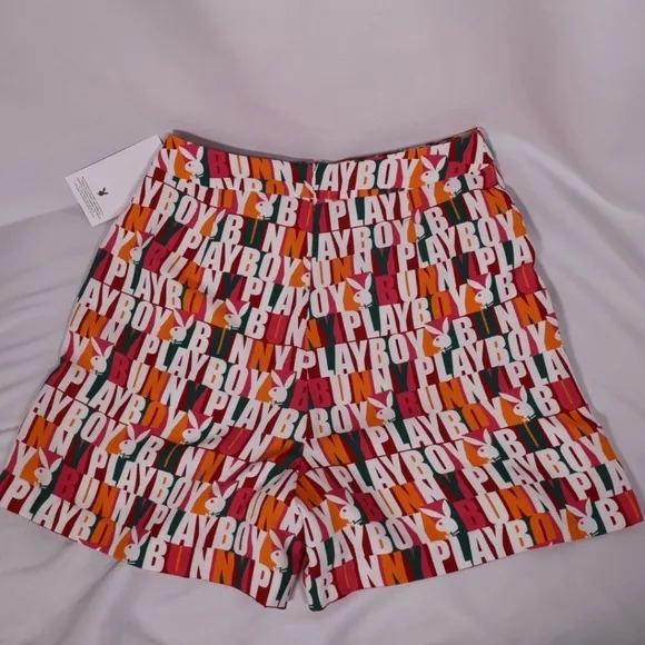 🅽🅴🆆 𝗥𝗔𝗥𝗘 𝐏𝐋𝐀𝐘𝐁𝐎𝐘 colorful Playboy bunny shorts, women’s Medium