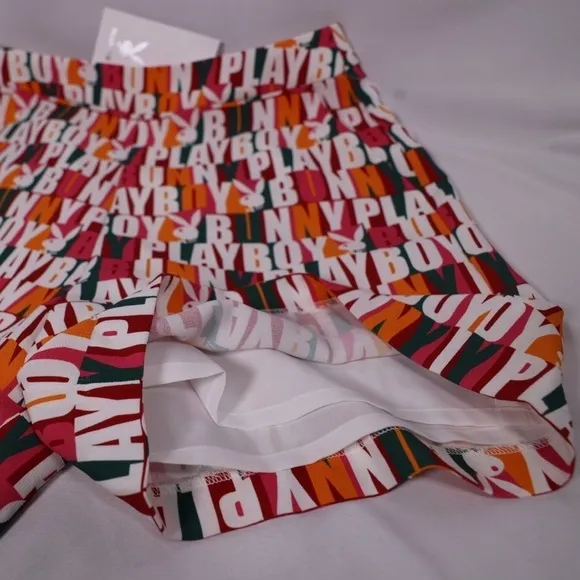 🅽🅴🆆 𝗥𝗔𝗥𝗘 𝐏𝐋𝐀𝐘𝐁𝐎𝐘 colorful Playboy bunny shorts, women’s Medium
