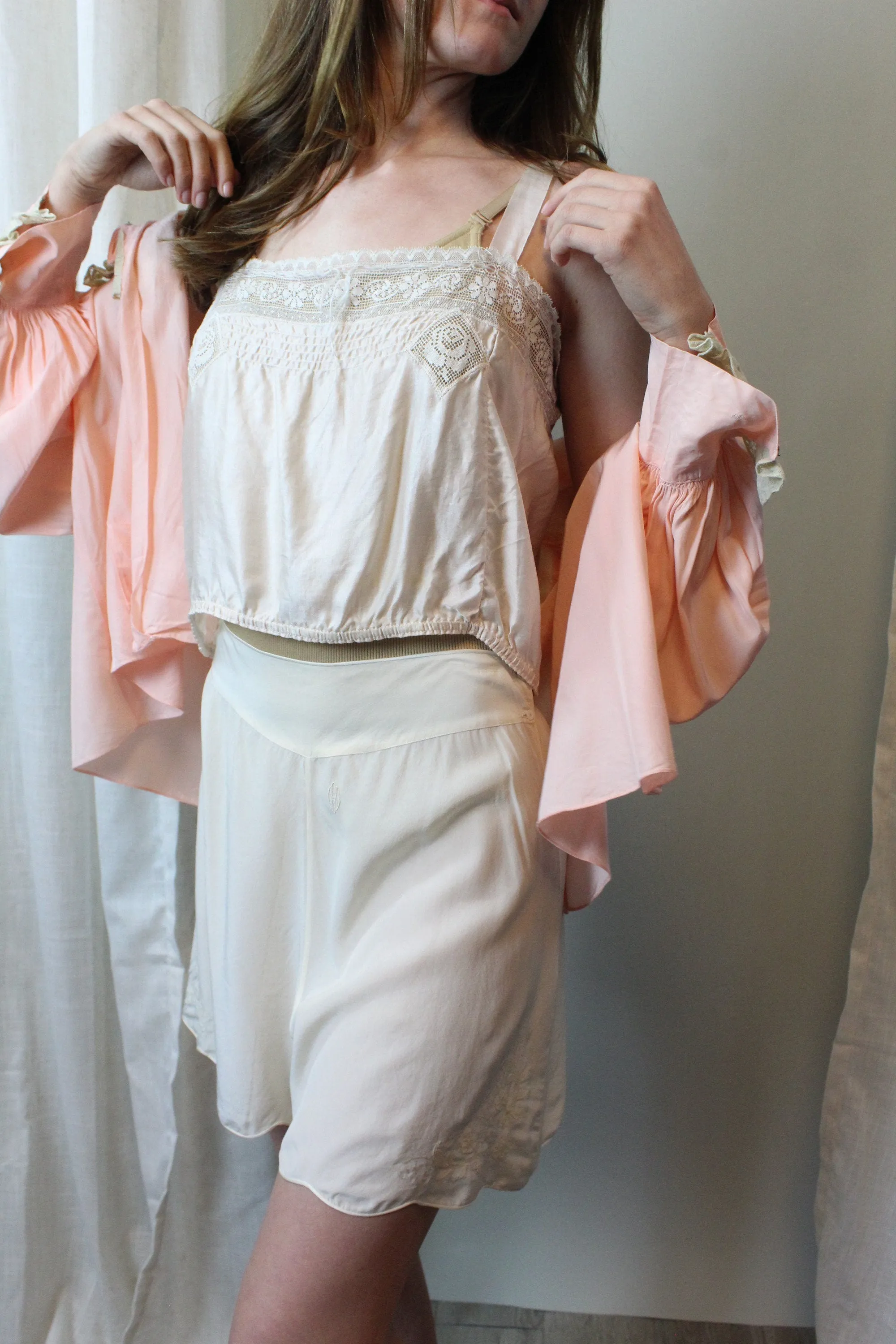 1930s TAP SHORTS lingerie scallop hem small | new spring
