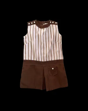 1950s Striped Cotton Playsuit