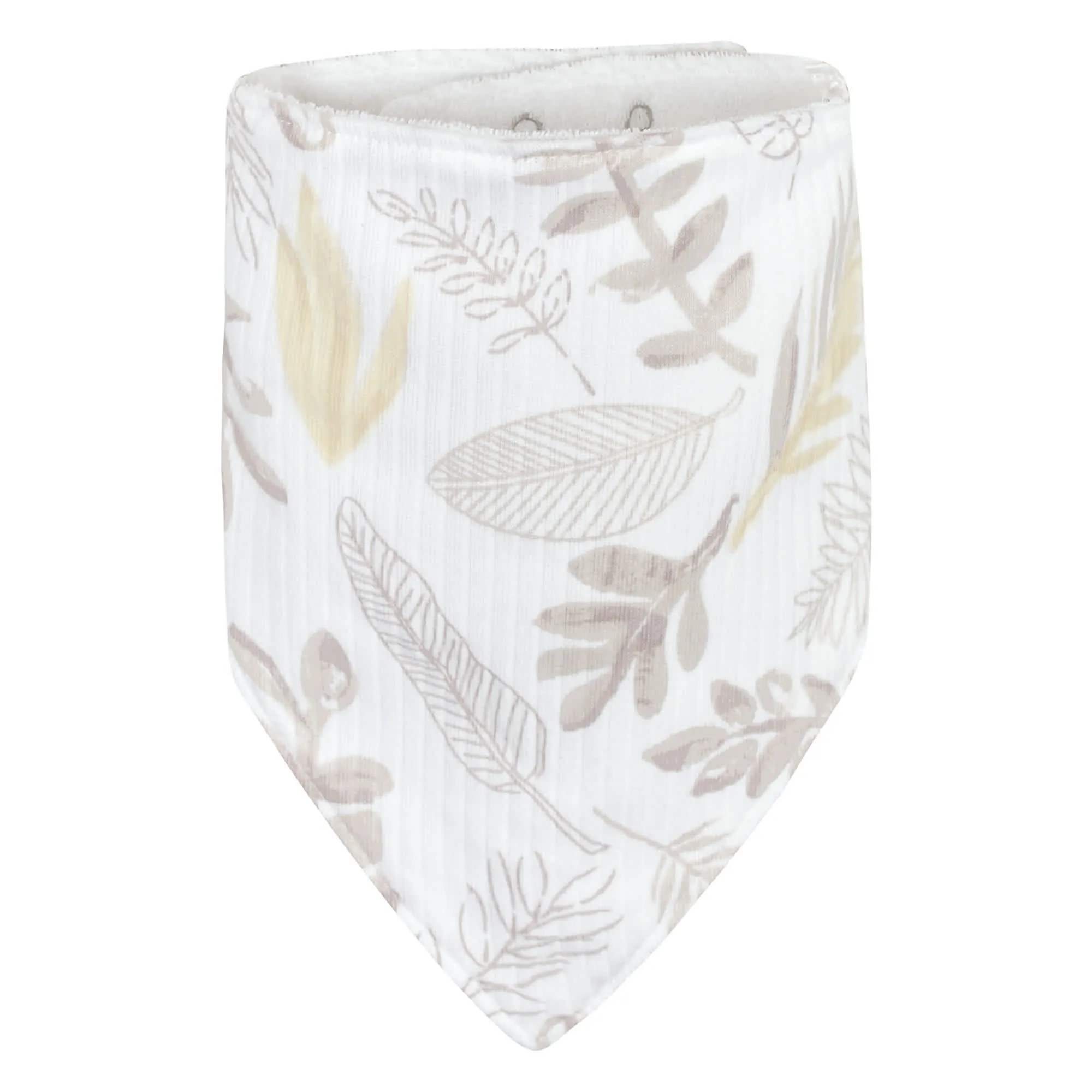 3-Pack Baby Neutral Natural Leaves Bandana Bibs