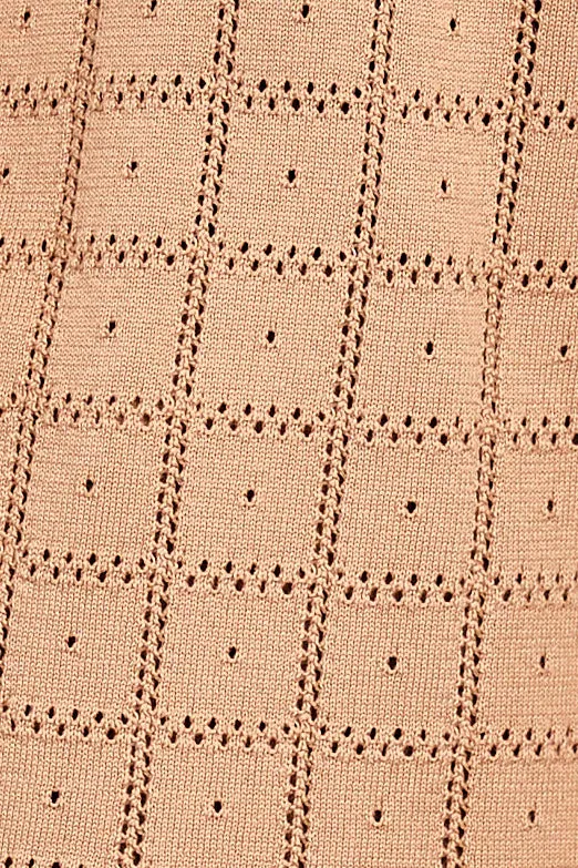 Adelaide Pointelle Knit Top in Mocha