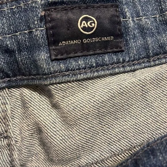Adriano Goldschmied Women's Blue The Nolan Ankle Distressed Denim Jeans Size 26