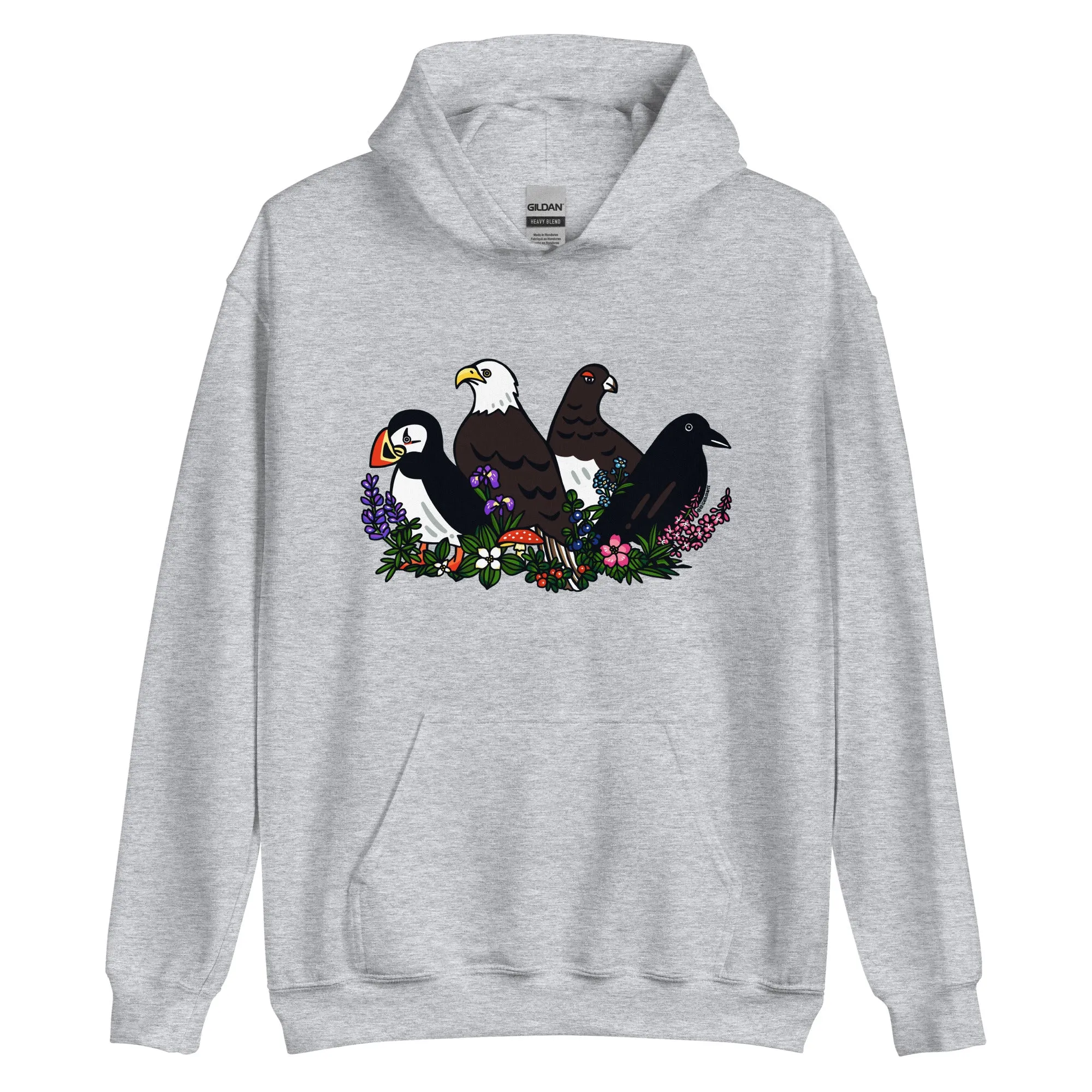 Alaskan Birds and Flora Hoodie