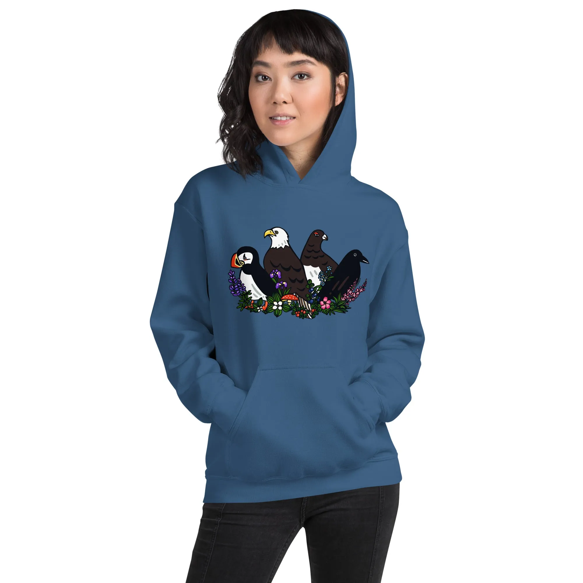 Alaskan Birds and Flora Hoodie