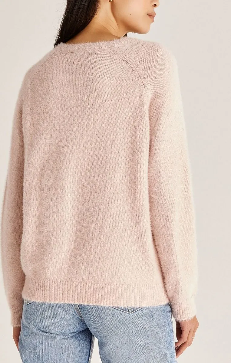 Alexa Eyelash Sweater In Pink Sky By Z Supply ZW214486