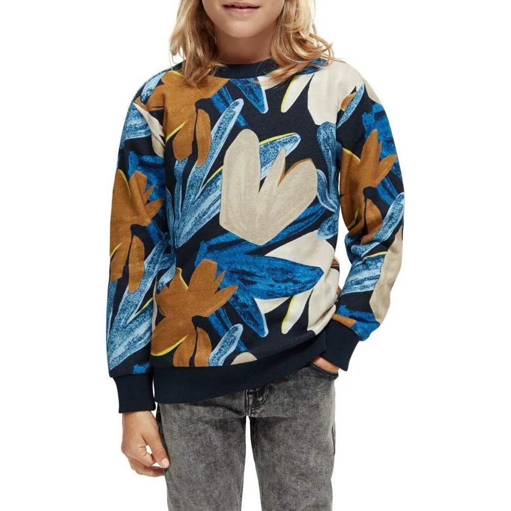Allover Printed Crewneck Sweat - Flower Camo