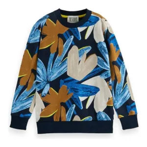 Allover Printed Crewneck Sweat - Flower Camo