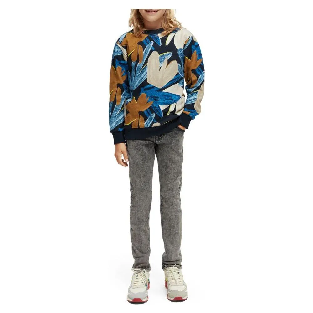 Allover Printed Crewneck Sweat - Flower Camo