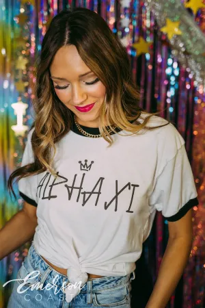 Alpha Xi Delta Crown Ringer Tee
