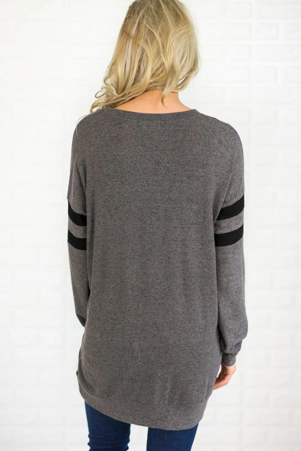 Always Cherished Dark Charcoal Top