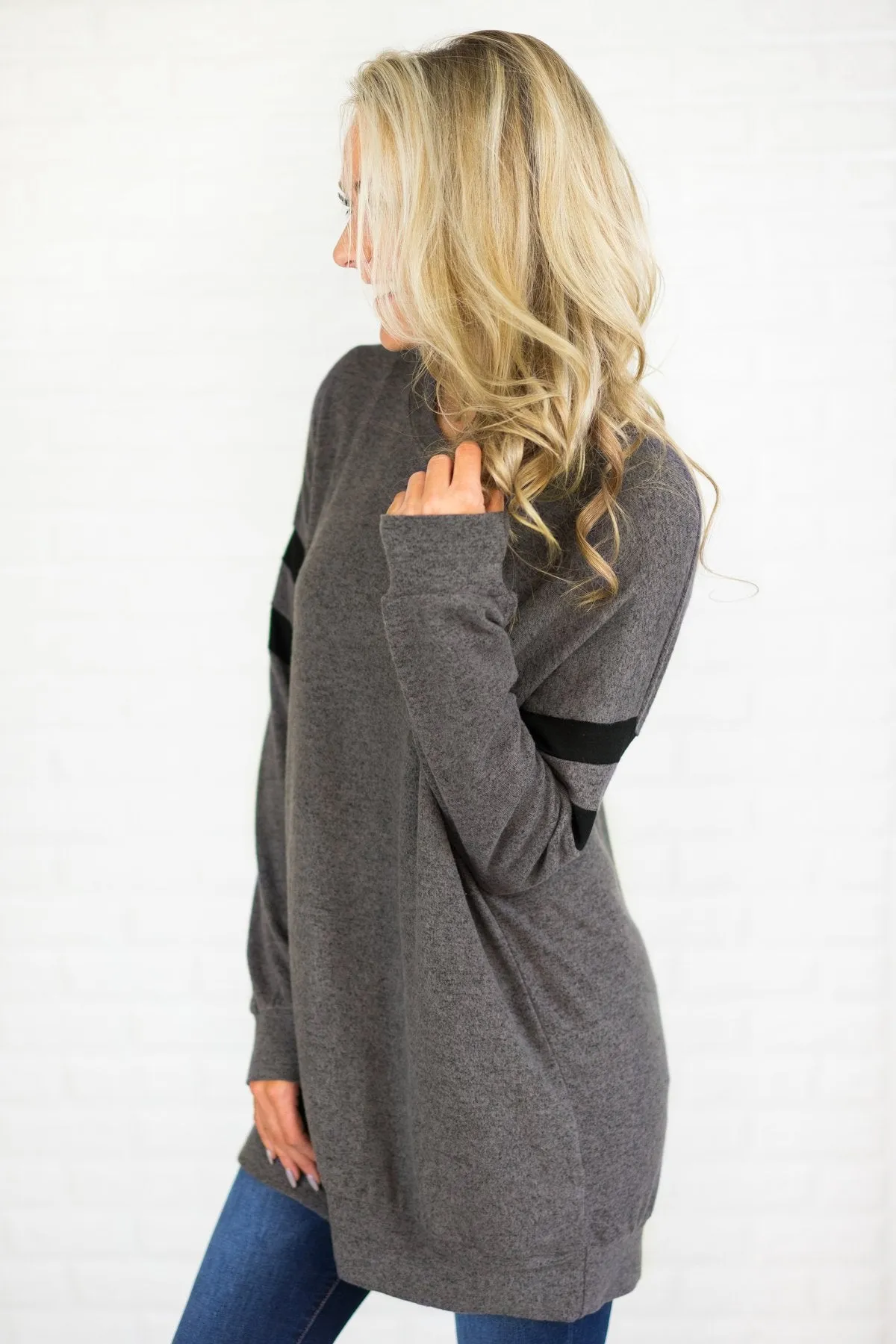 Always Cherished Dark Charcoal Top