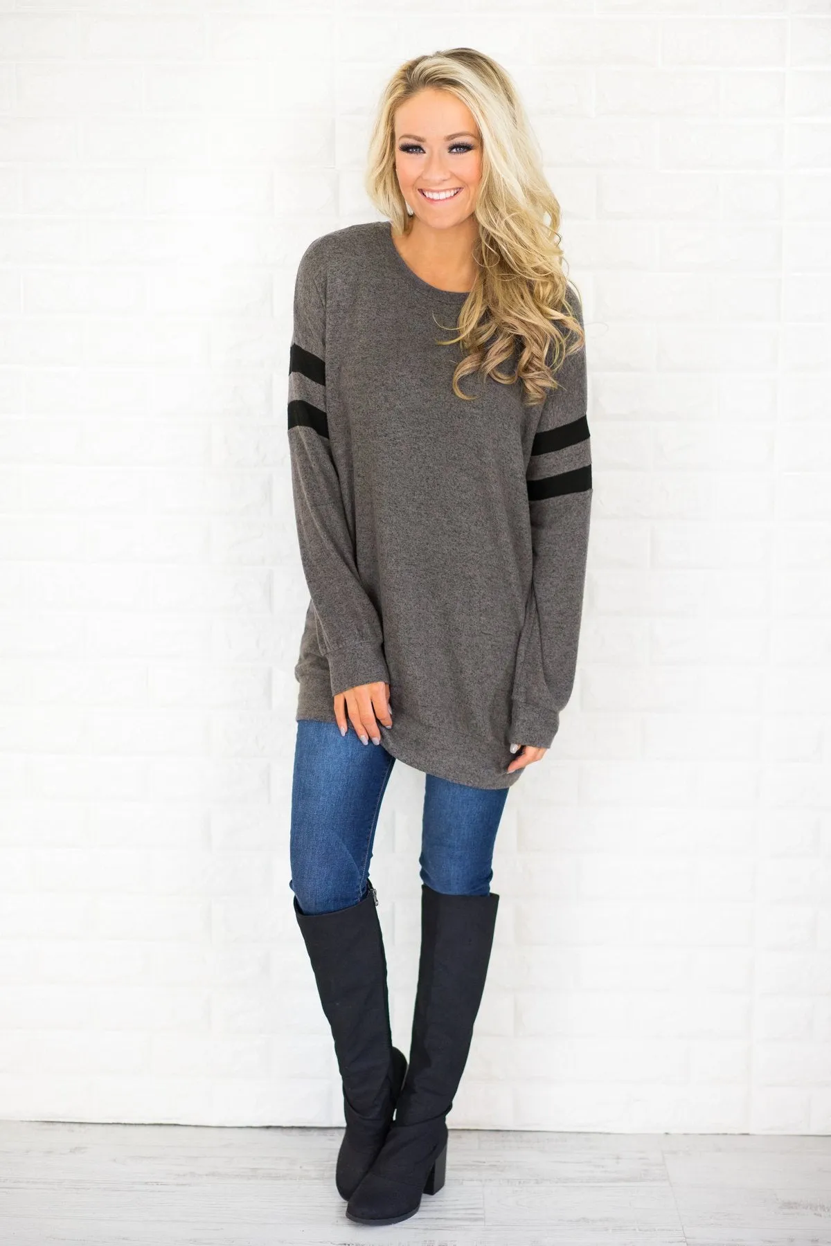 Always Cherished Dark Charcoal Top