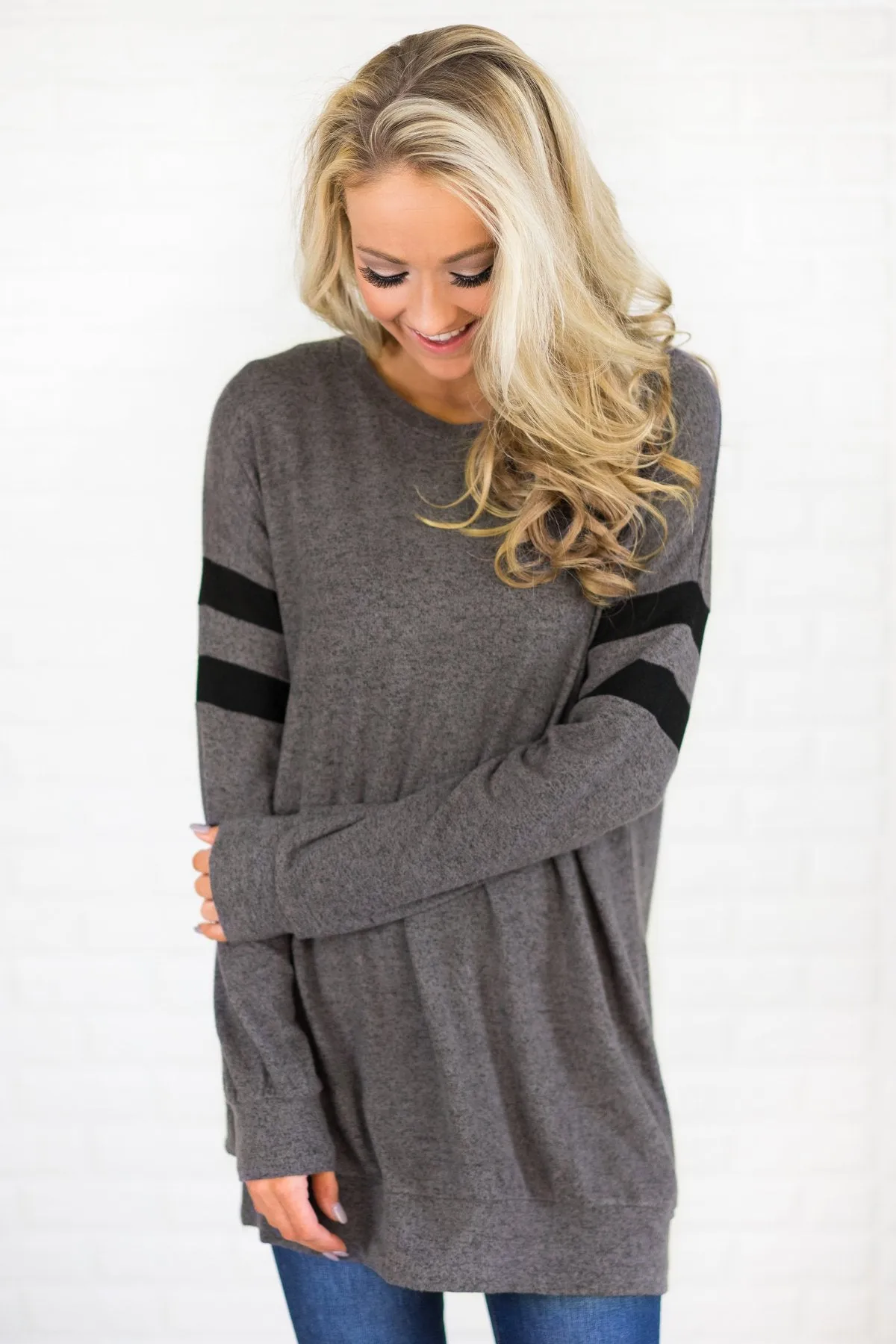 Always Cherished Dark Charcoal Top
