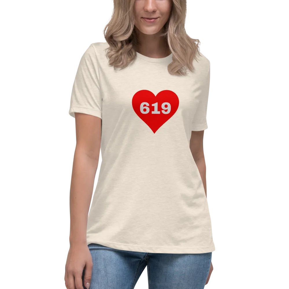 AREA CODE 619 Women's Relaxed T-Shirt