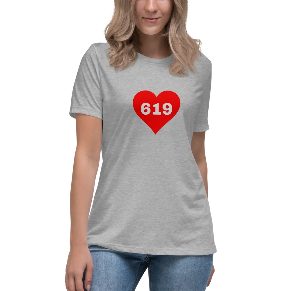 AREA CODE 619 Women's Relaxed T-Shirt