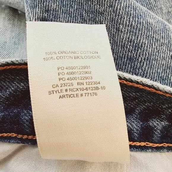 Aritzia Denim Forum Nina Midi Jean Shorts With Raw Hem Denim Women's Size 27