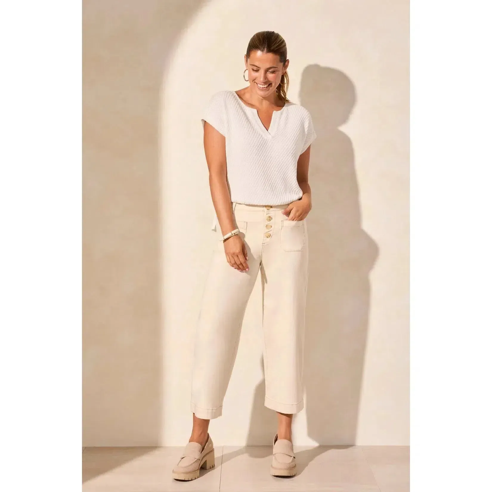 AUDREY HUGGING WIDE CROP JEANS