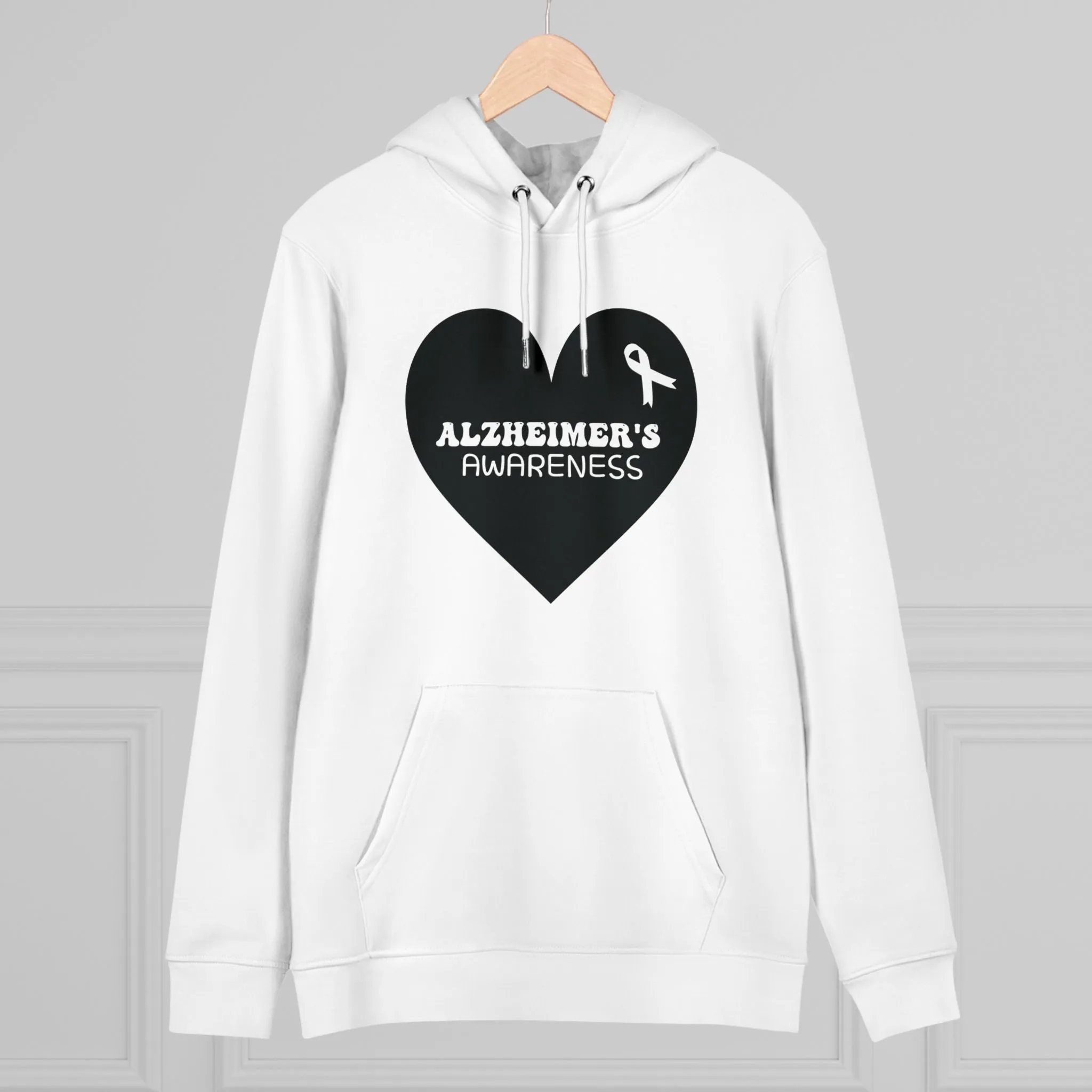 Awareness Heart - Alzheimer's in Pastel Aesthetic | Unisex Heavy Blend Organic Hoodie Sweatshirt