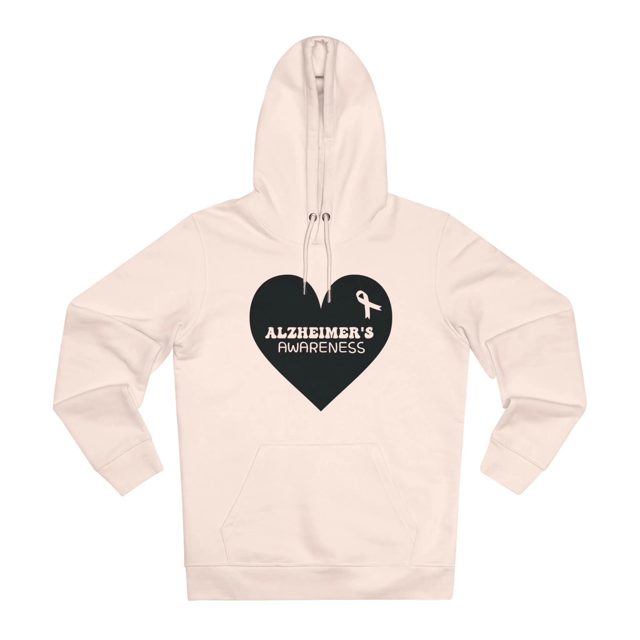 Awareness Heart - Alzheimer's in Pastel Aesthetic | Unisex Heavy Blend Organic Hoodie Sweatshirt