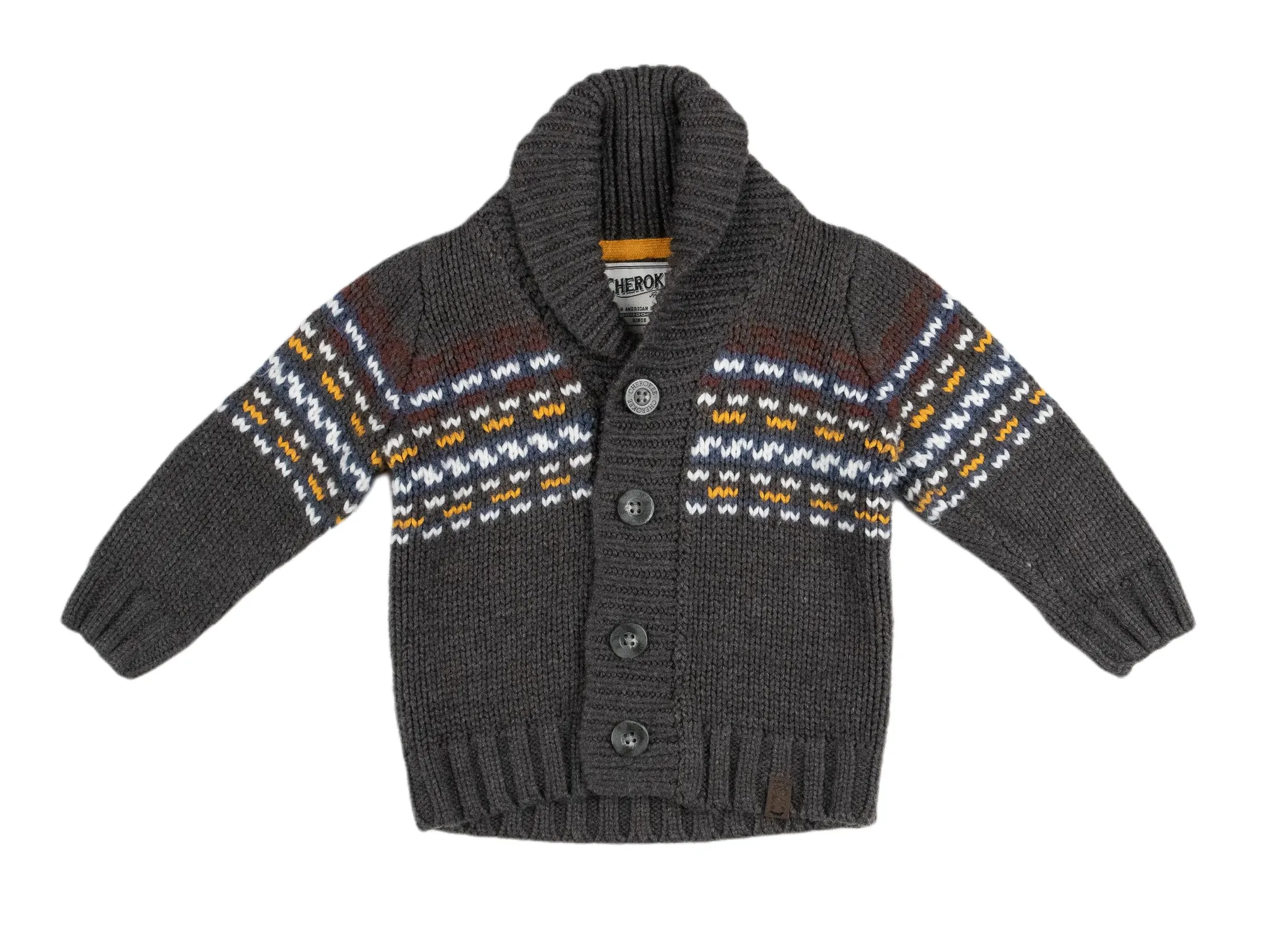 BABY BOY SIZE 9 MONTHS - CHEROKEE, Thick Knit Sweater Jacket EUC B39