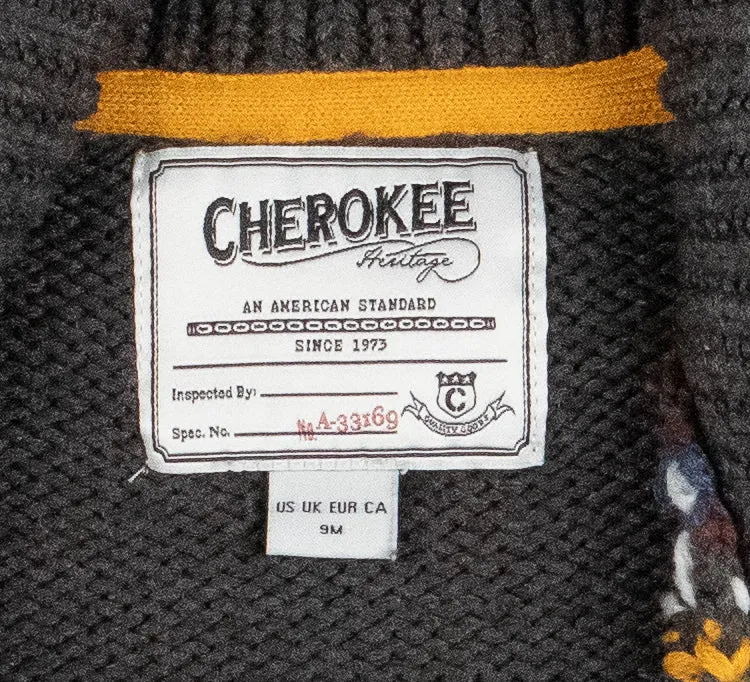 BABY BOY SIZE 9 MONTHS - CHEROKEE, Thick Knit Sweater Jacket EUC B39