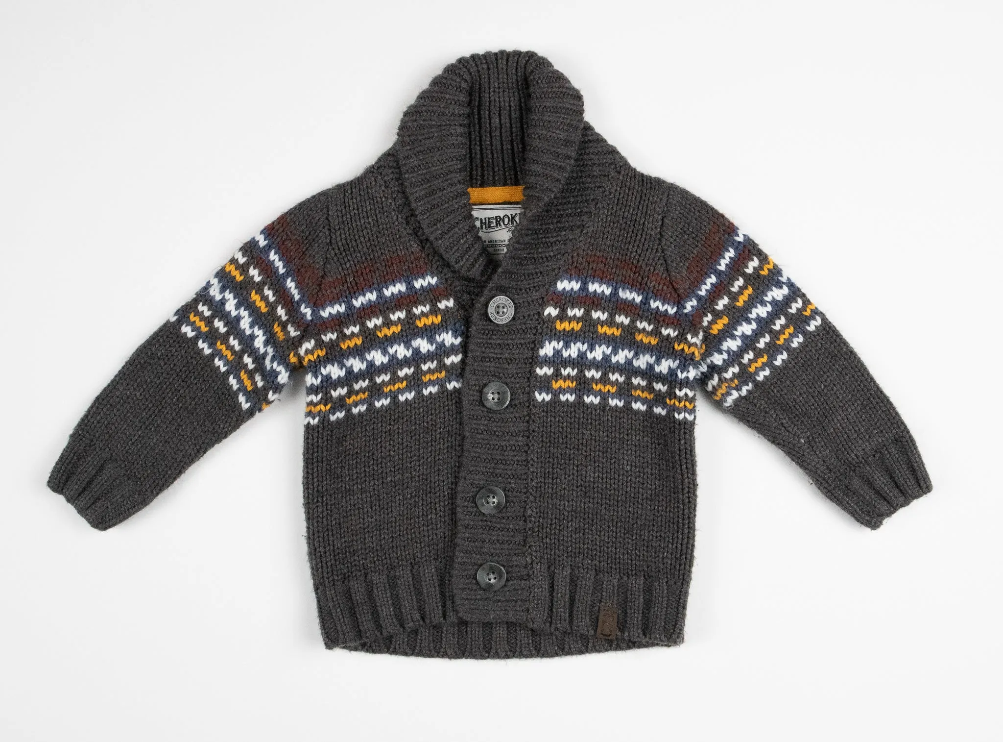 BABY BOY SIZE 9 MONTHS - CHEROKEE, Thick Knit Sweater Jacket EUC B39