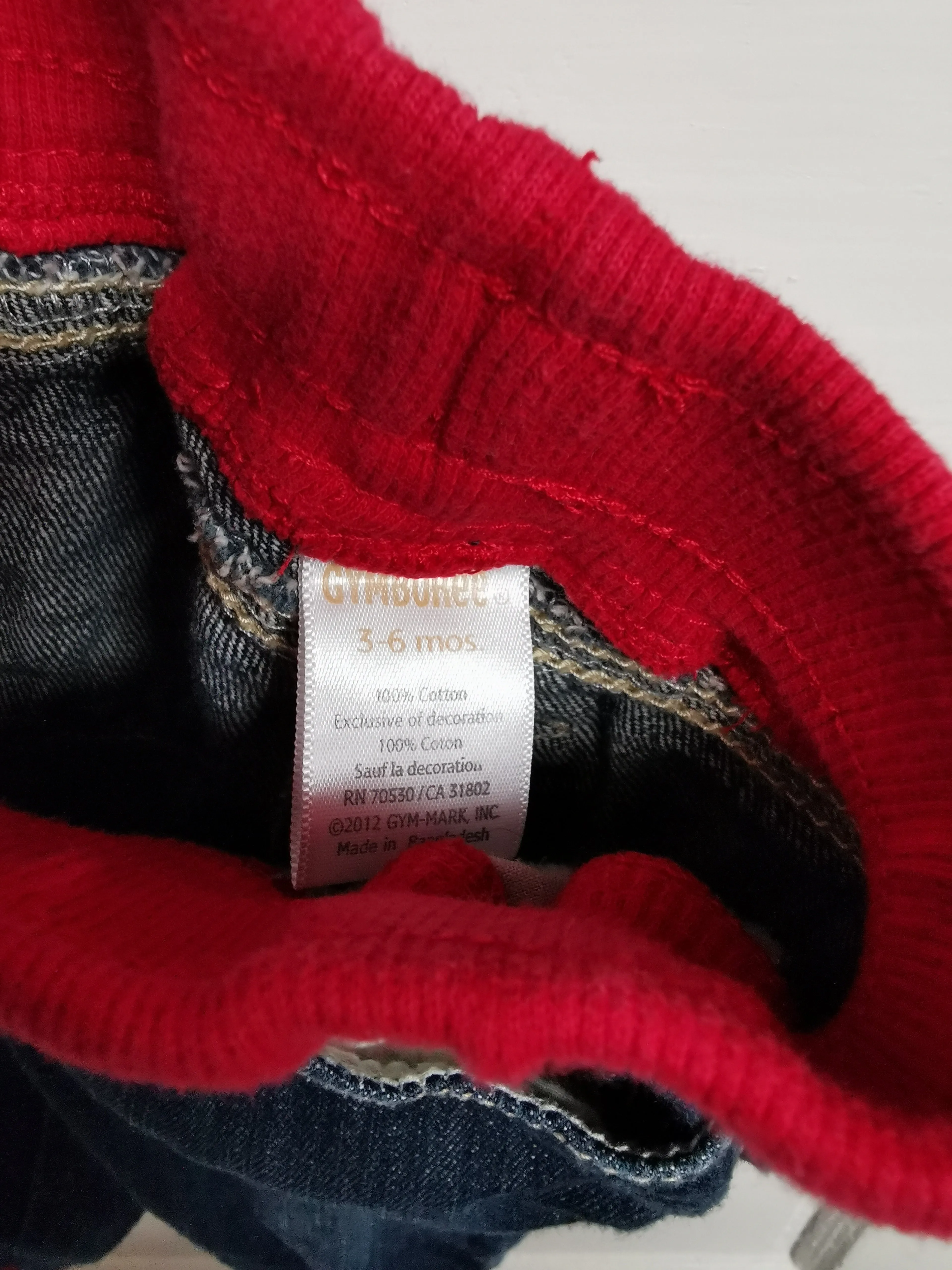 BABY GIRL SIZE 3/6 MONTHS - GYMBOREE, Soft & Cozy Jeans EUC B46