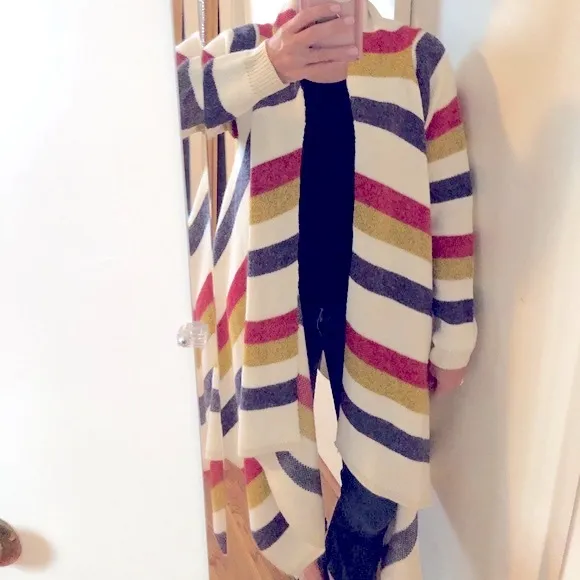 Baciano Open Front Long Cardigan Sweater