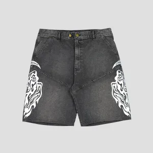 BAGGY MOTO JEAN SHORTS