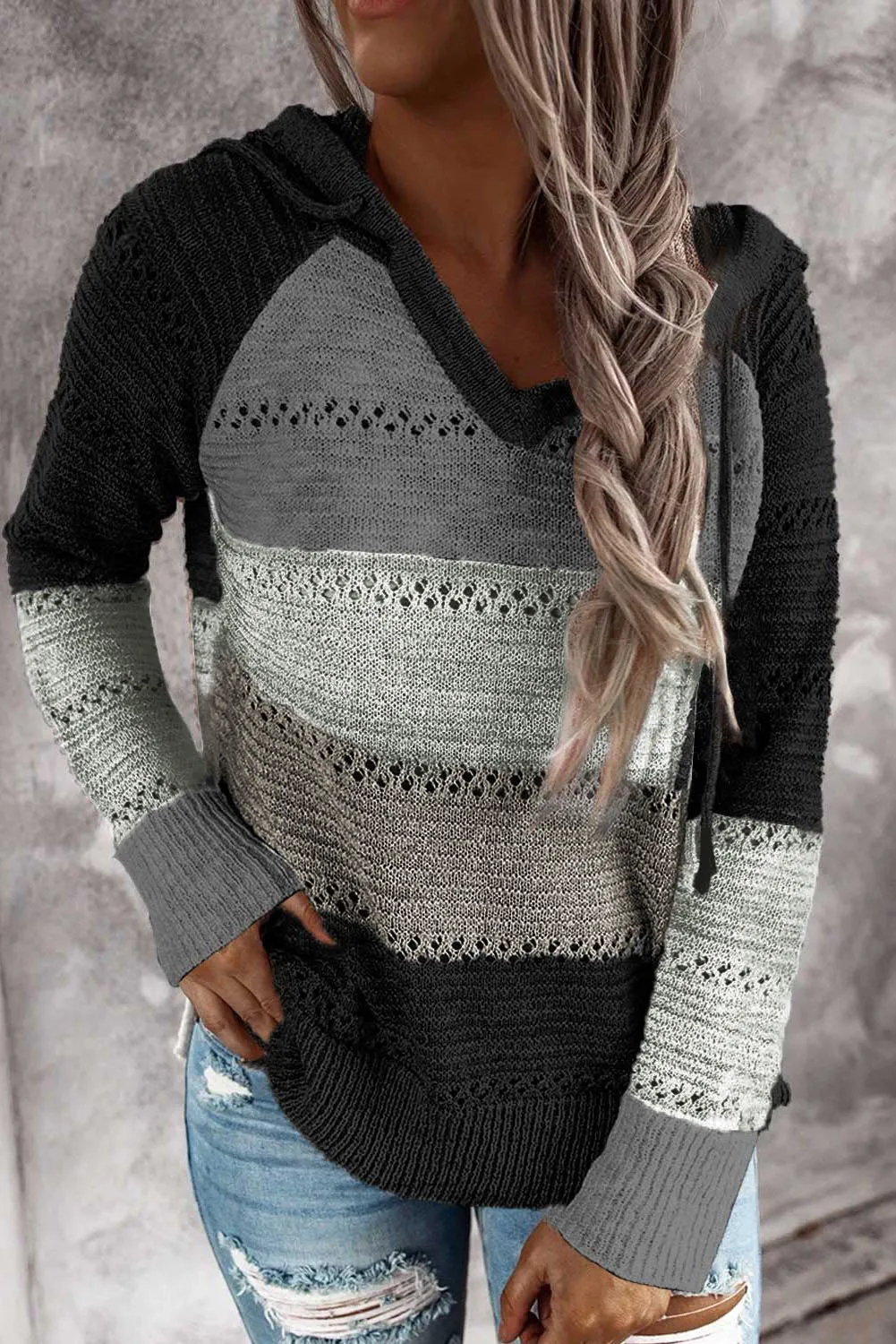 Beach Bonfire Knitted Hoodie