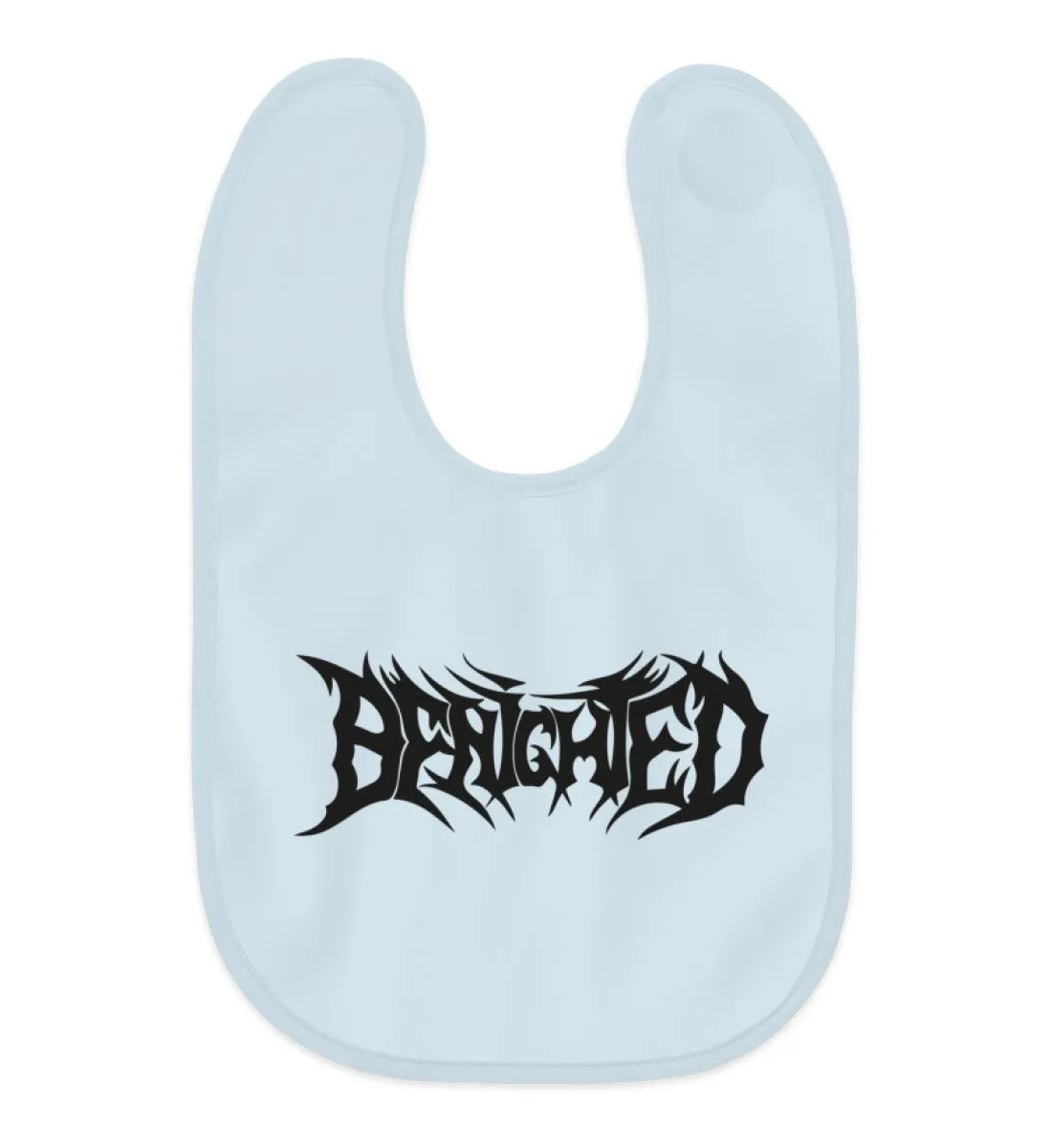 BENIGHTED | Blue Baby Bib | "Logo"