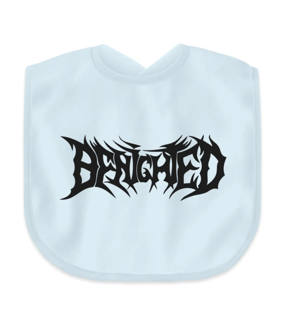 BENIGHTED | Blue Baby Bib | "Logo"