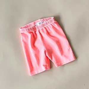 Biker Shorts | Coral Neon