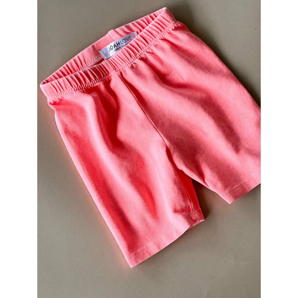 Biker Shorts | Coral Neon