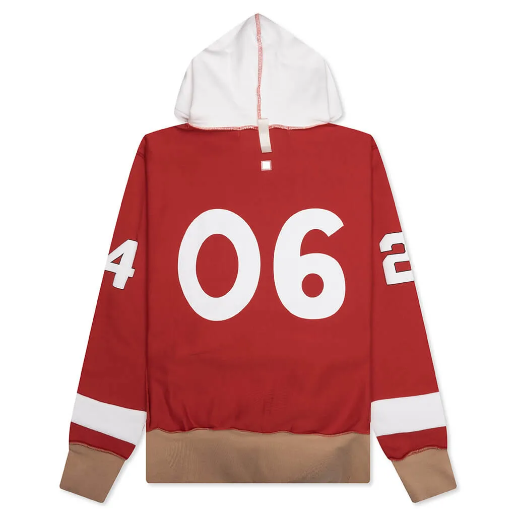 Birthstone Hooded Sweatshirt: 06 - Red/Brown