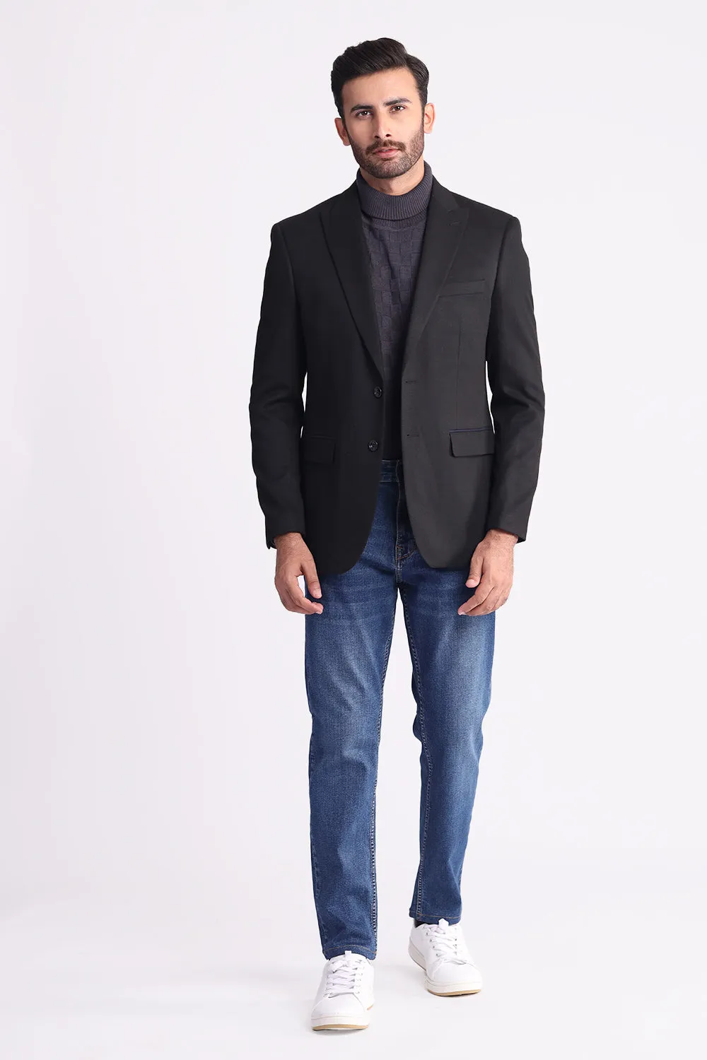 Black Plain Coat