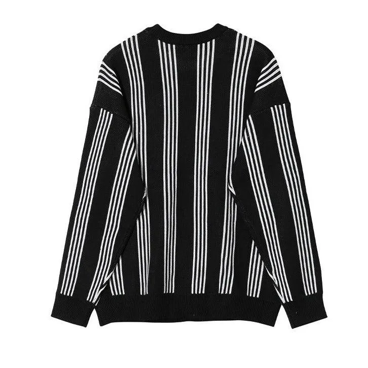 Black Striped Sweater