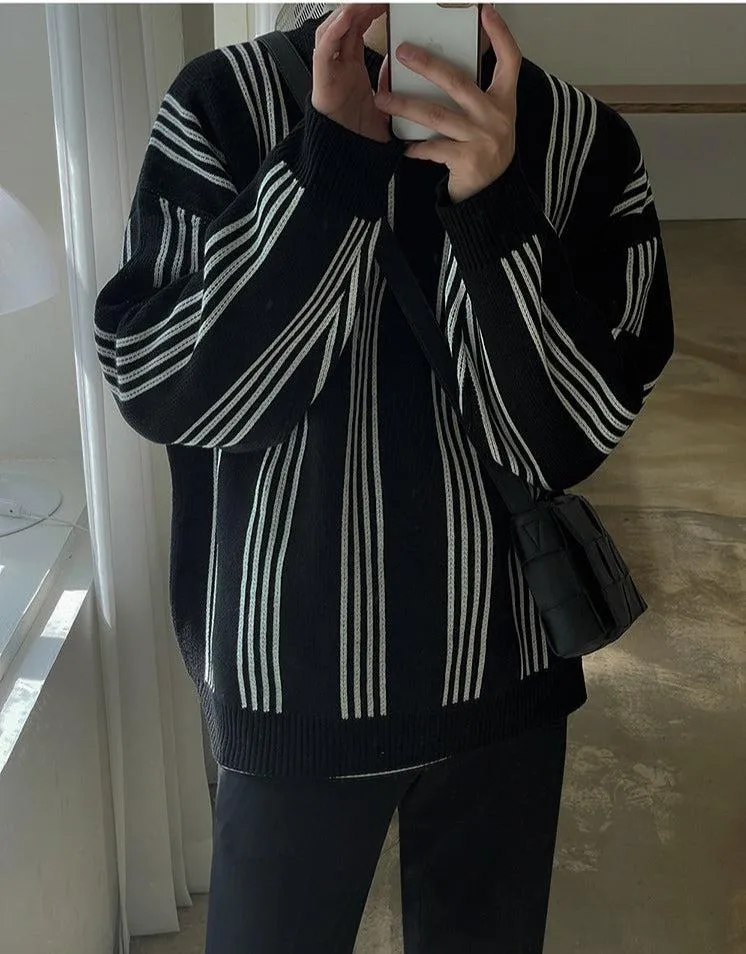 Black Striped Sweater