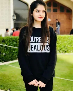 BLACK YOU ARE JEALOUS SWEATSHIRT FOR womens