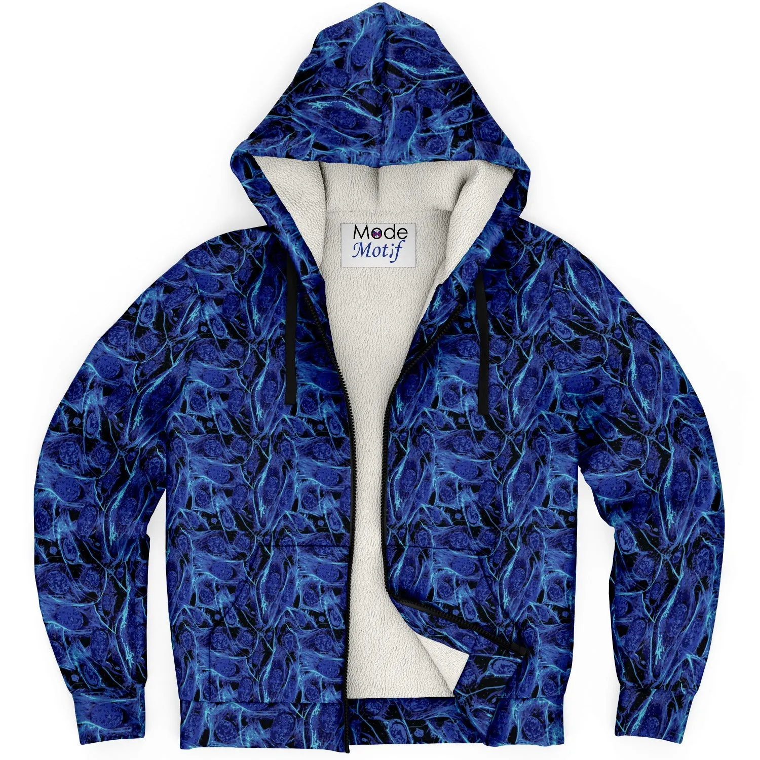 Blue Lighting  Jacket with Hood - Custom Sewn