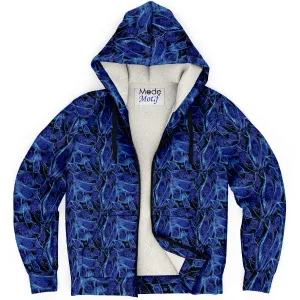 Blue Lighting  Jacket with Hood - Custom Sewn