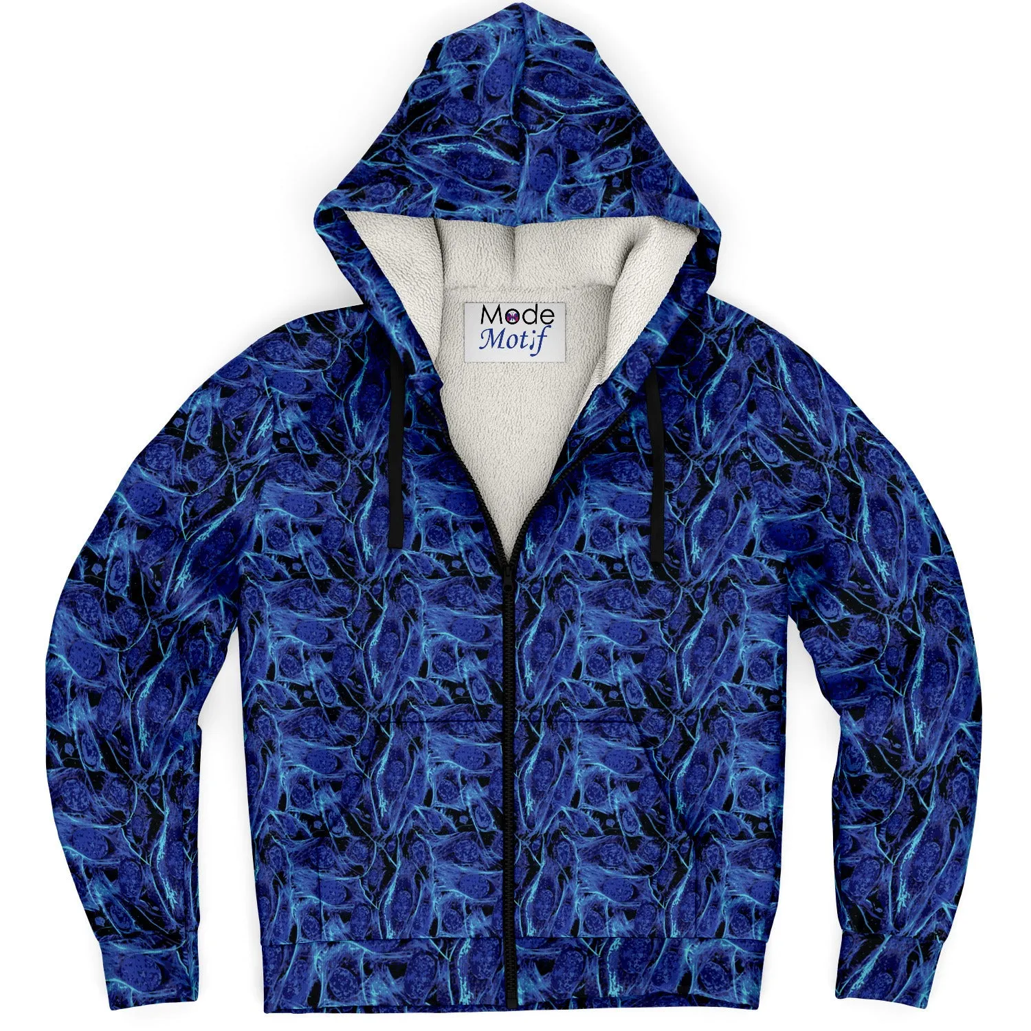 Blue Lighting  Jacket with Hood - Custom Sewn