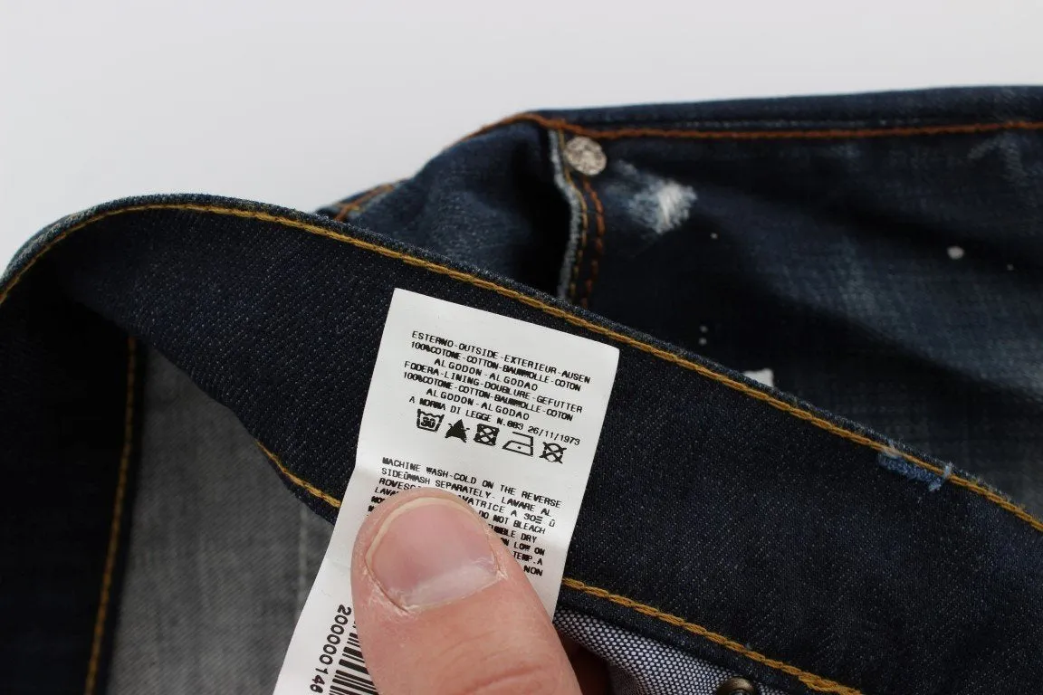 Blue Wash Cotton Denim Regular Fit Jeans