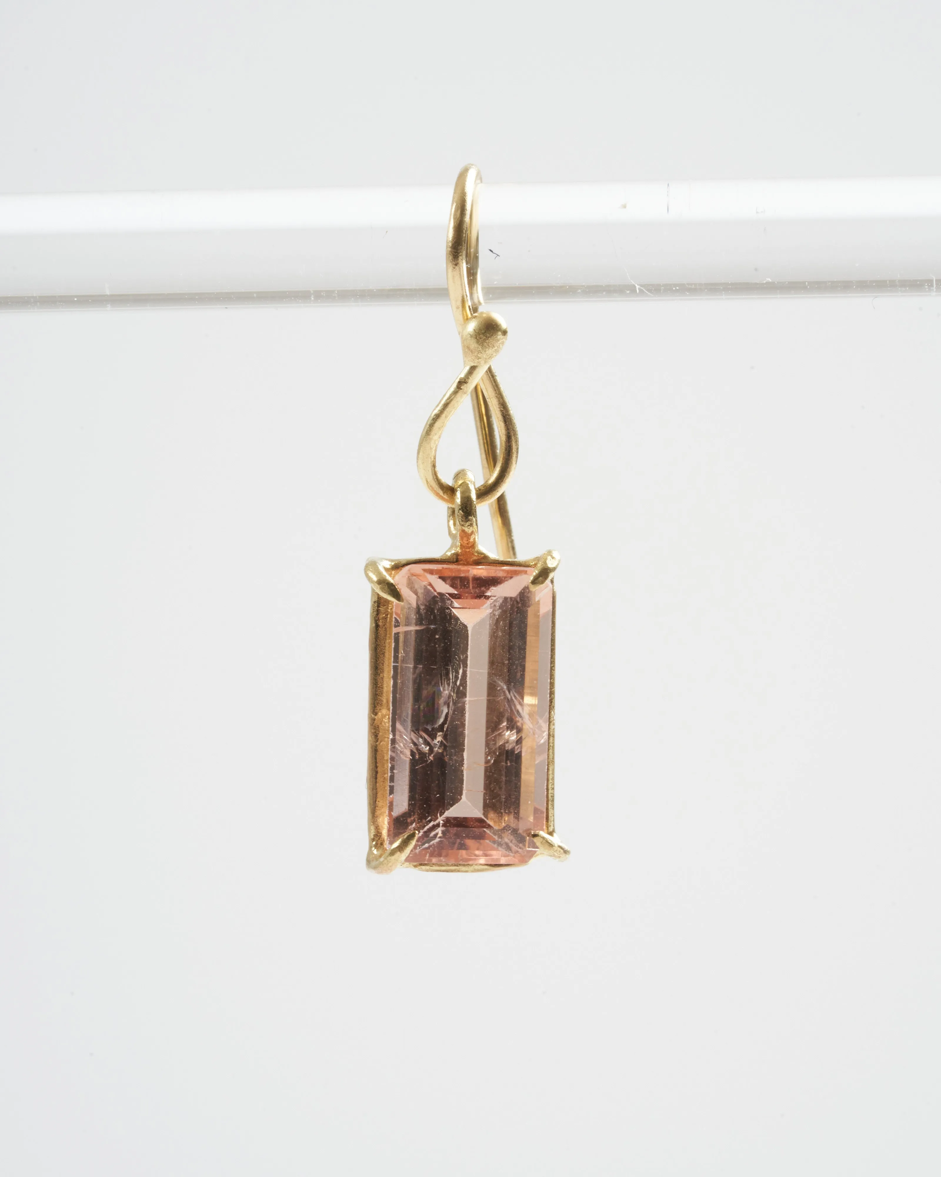 blush tourmaline earrings - blush