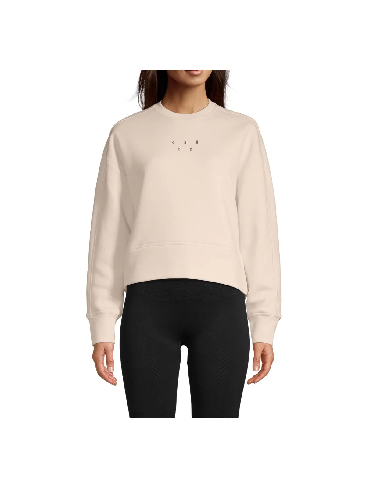Bluza sportowa damska CASALL Boxy Crew Neck Sweatshirt piaskowy