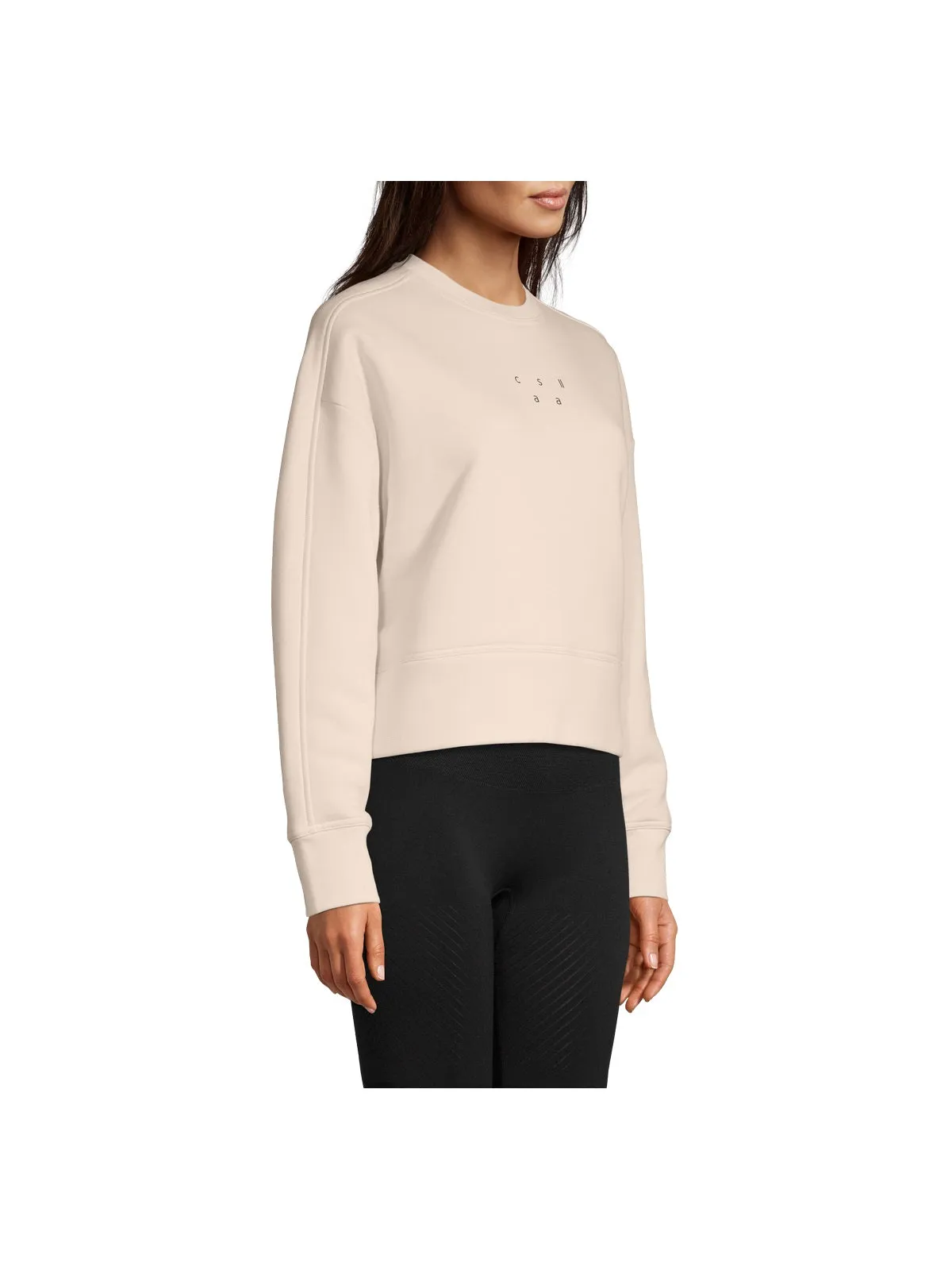 Bluza sportowa damska CASALL Boxy Crew Neck Sweatshirt piaskowy