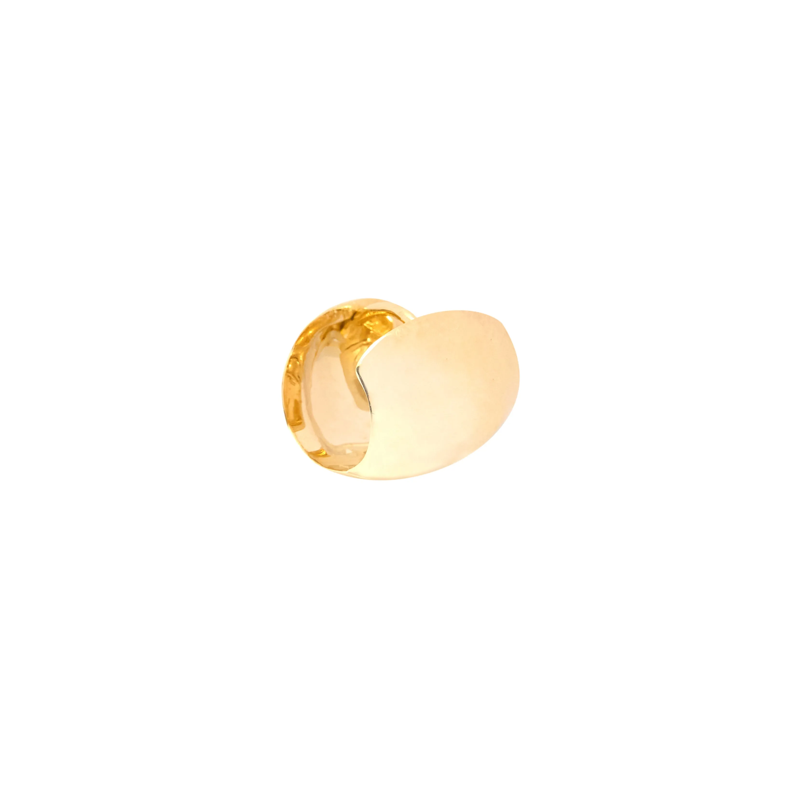 Bold Barrel Hinge Hoop in Gold